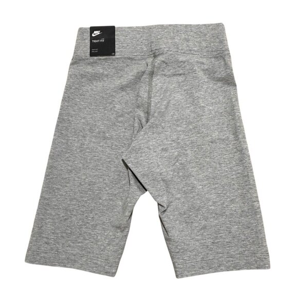 Nike Women Size XS Essential Sportswear Grey Biker Shorts Mid-Rise Tight Fit NWT - Picture 6 of 8